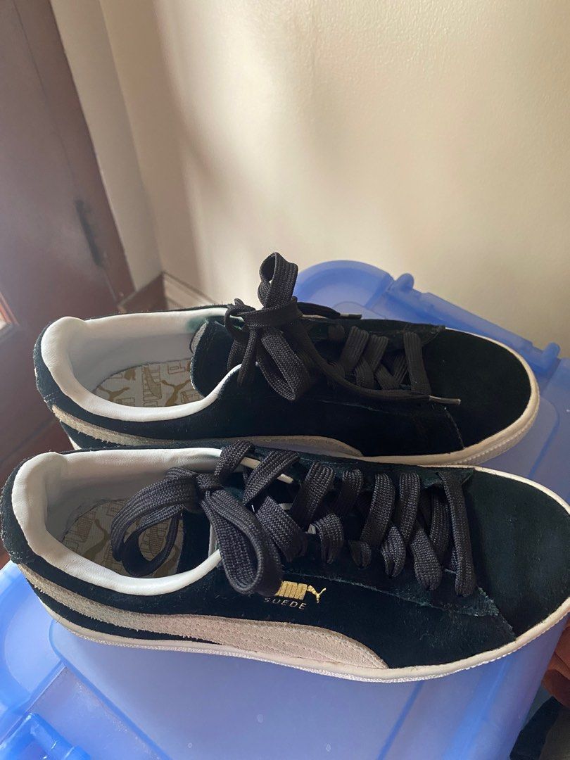 Puma black suede sneakers hotsell