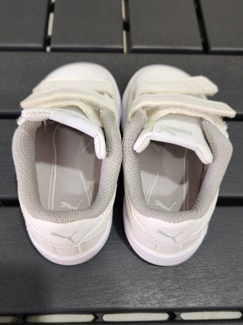 Puma White Shoes, Babies & Kids, Babies & Kids Fashion on Carousell