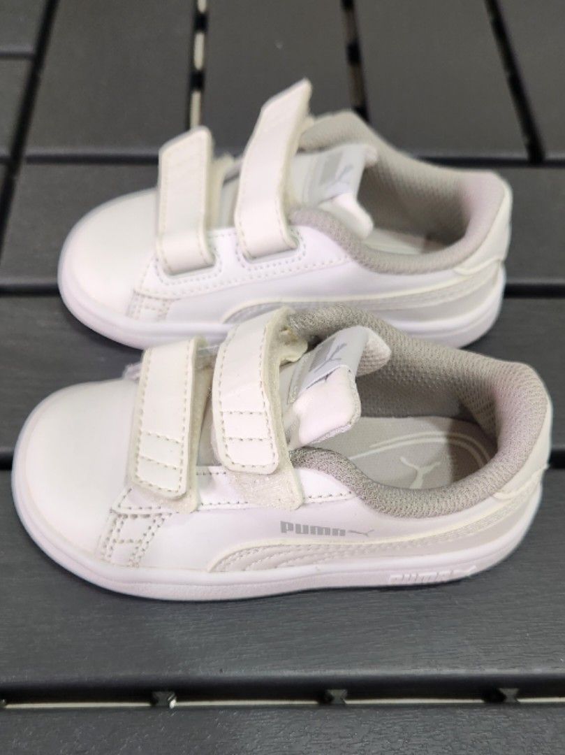 Puma white sale strap shoes