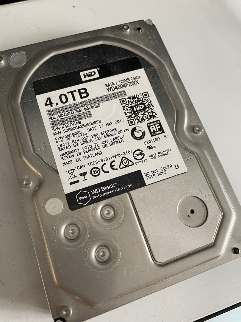 WD Black 4 TB Desktop Internal Hard Disk Drive (HDD) (WD4004FZWX) - WD 