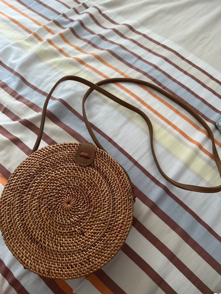 Rattan bag on sale