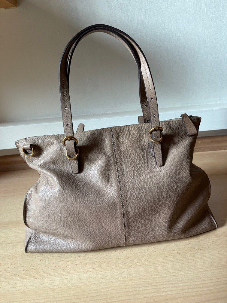 Real leather tote online