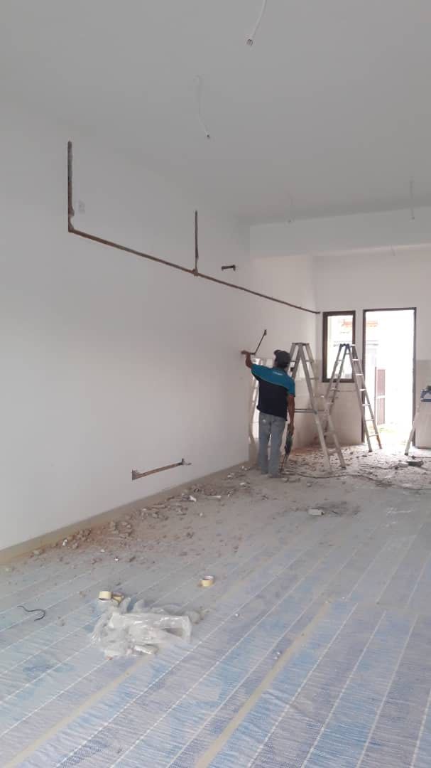 Renovation hacking Conceal Aircond copper pipe Wiring Electrical