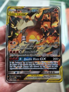 PSA 9 Pokémon Reshiram & Charizard GX SM247 Gold Promo Premium Collection
