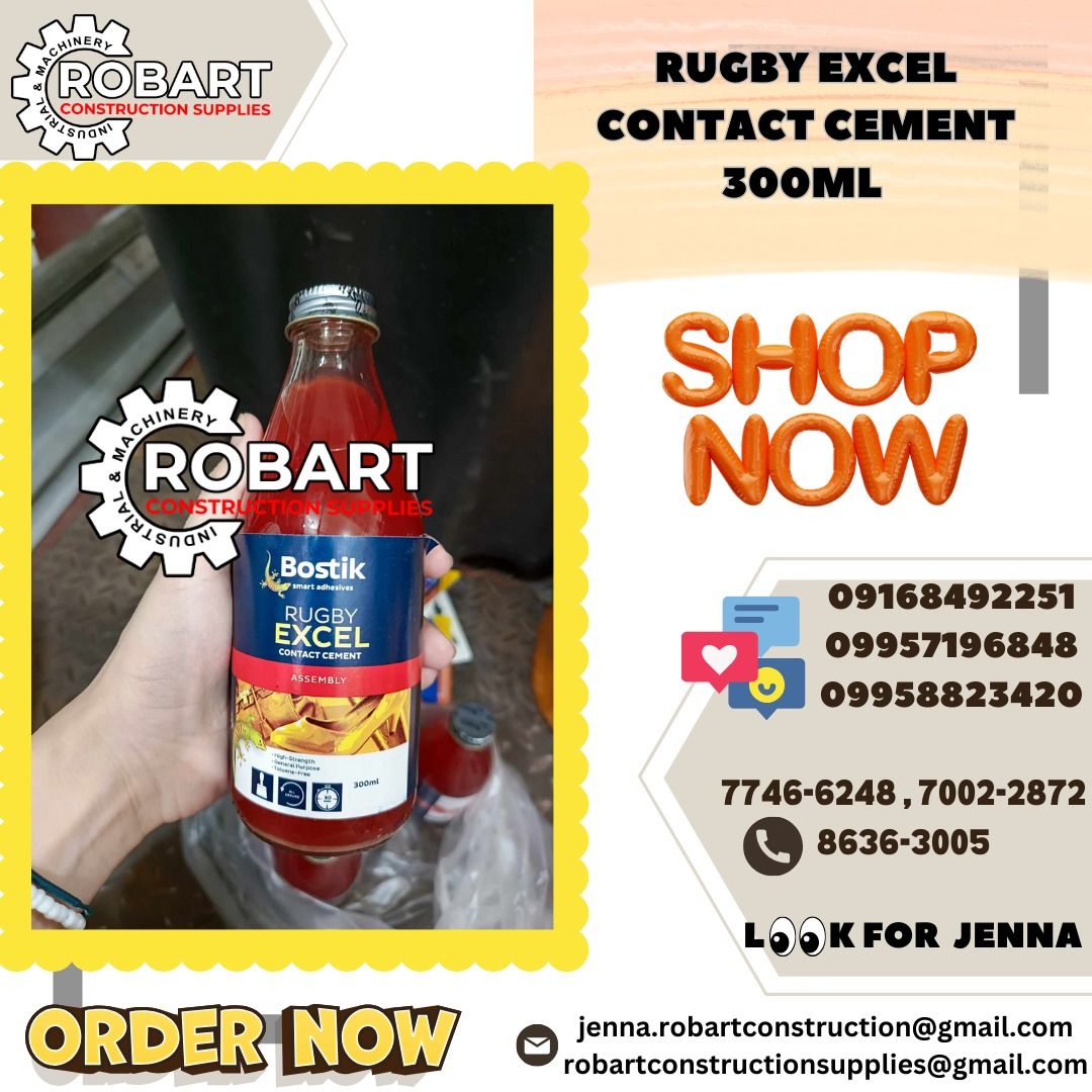 Rugby Excel Contact Cement 300ml, Commercial & Industrial, Construction ...