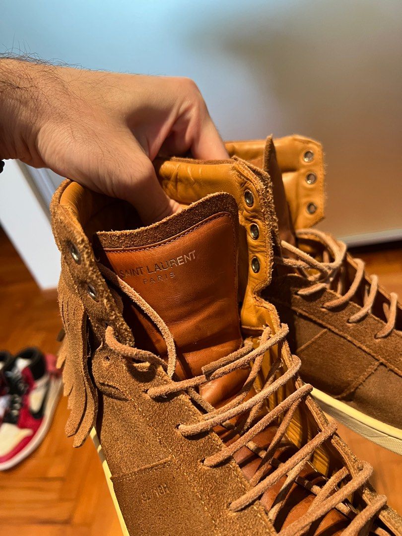 Fringe high top sneakers online