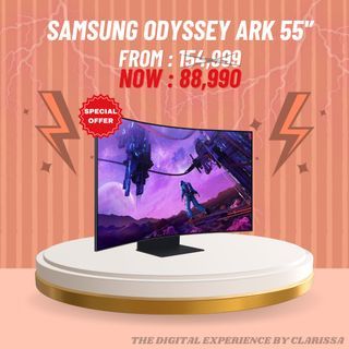Samsung 55" Odyssey Ark Curved Smart Gaming Monitor, LS55BG970NEXXP, 4K 3840 x 2160, 165Hz, 1ms