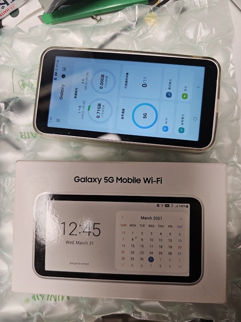 Samsung 5G wifi pocket Wi-Fi SCR01 5g隨身wi-fi, 手提電話, 手機 