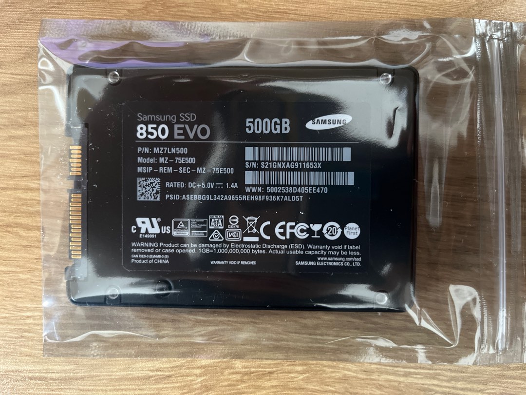 500gb Samsung 850 Evo 2.5 6.4 Cm Sata www.carousell.sg