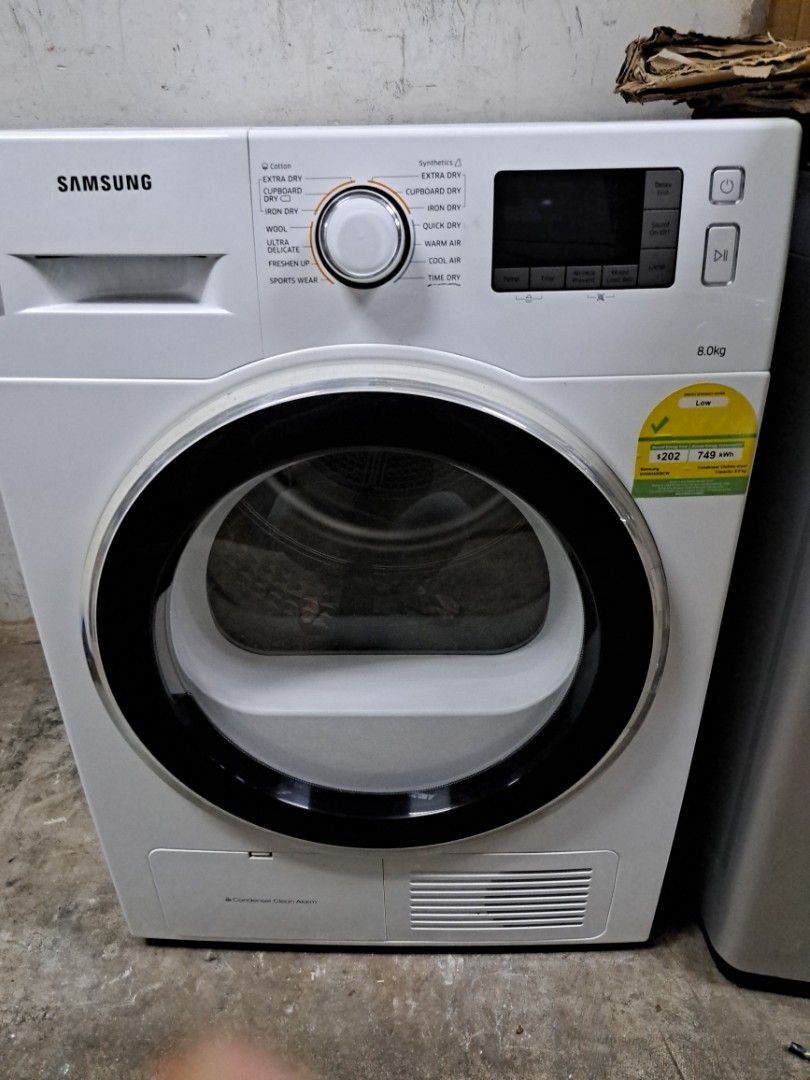 Samsung 8kg condenser Dryer warranty 2 months DV80H4200CW, TV & Home