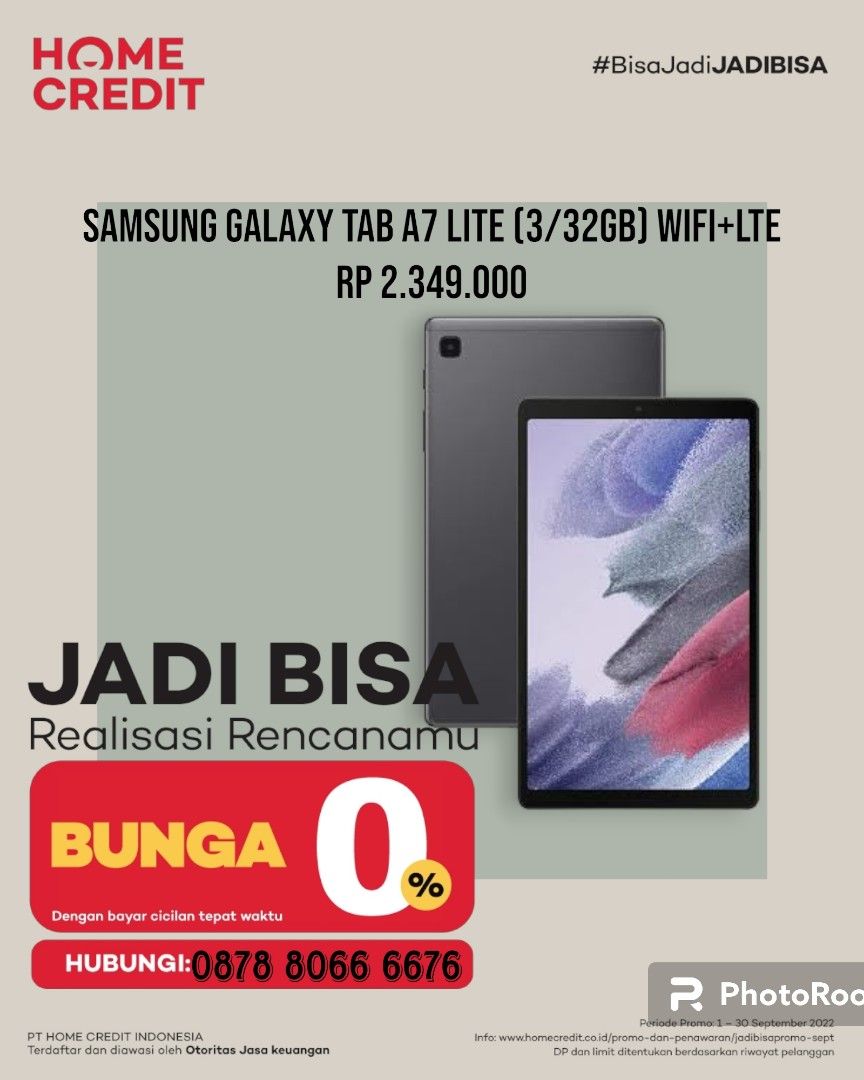 Samsung Tab A7 Lite Bisa Dicicil Pake KTP Promo Bunga 0, Telepon Seluler & Tablet, Tablet di