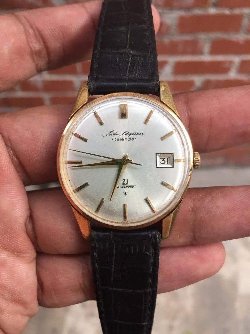 Seiko Skyliner Calendar SEIKOSHA 21JEWELS Men s Fashion