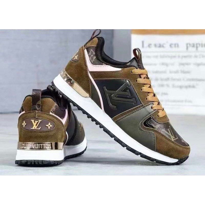 Jual Sepatu Louis Vuitton Run Away Sneakers Wanita Premium