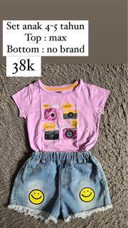 Set branded anak cewek 4-5tahun