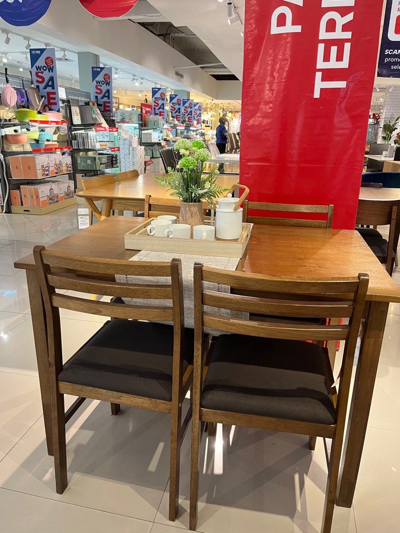 SET MEJA INFORMA KAYU SOLID, Perabotan Rumah di Carousell