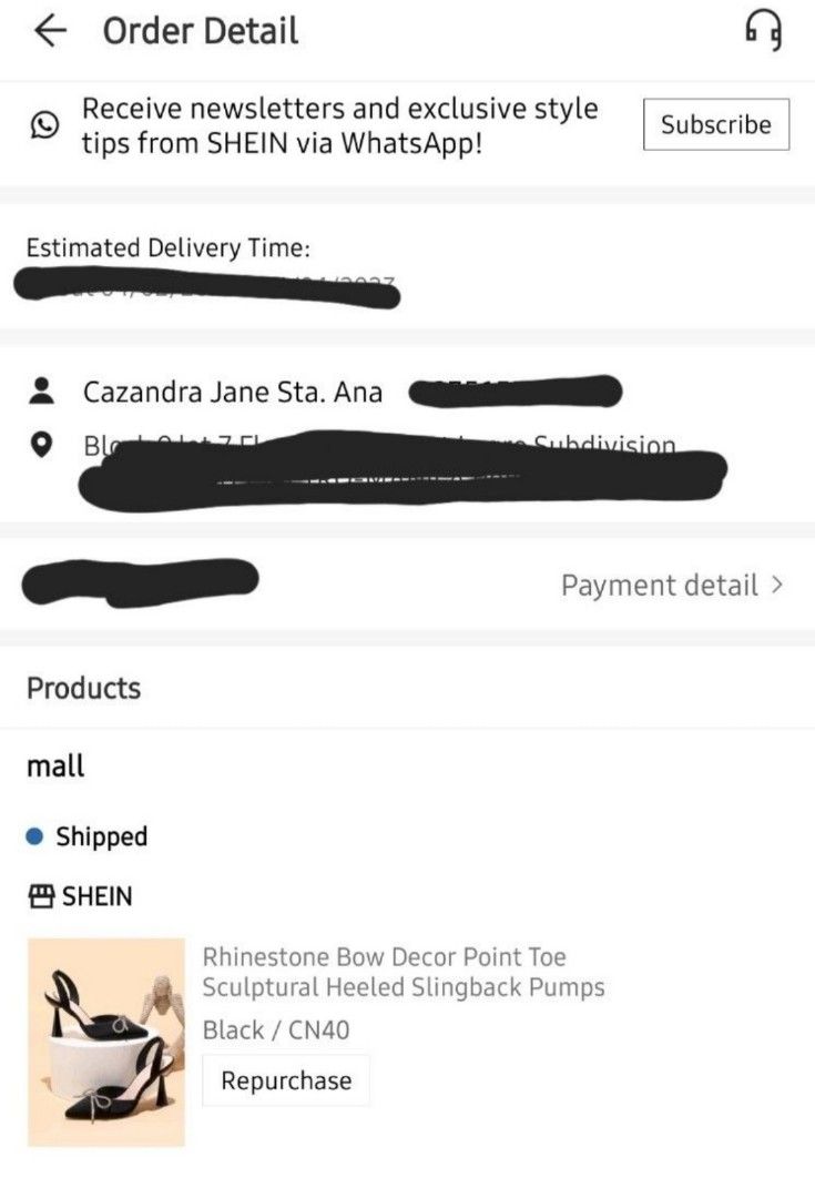 Shein Black Sling back Heel (Category: Heels) located in Quezon. Submitted by cjstaana08 (Listing ID 1256349314, Image 3). Description: Like new Size cn 40 Fits to size 9 slim size 10 No flaws with box Yes to SHOPEE CHECK OUT Fairview QC location.