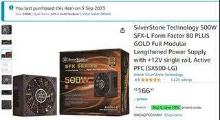 SilverStone Technology 500W SFX-L Form Factor 80 PLUS GOLD Full Modular