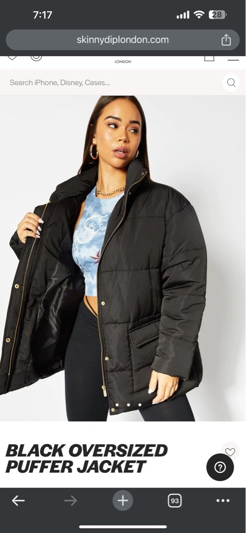 Skinny bubble jacket clearance