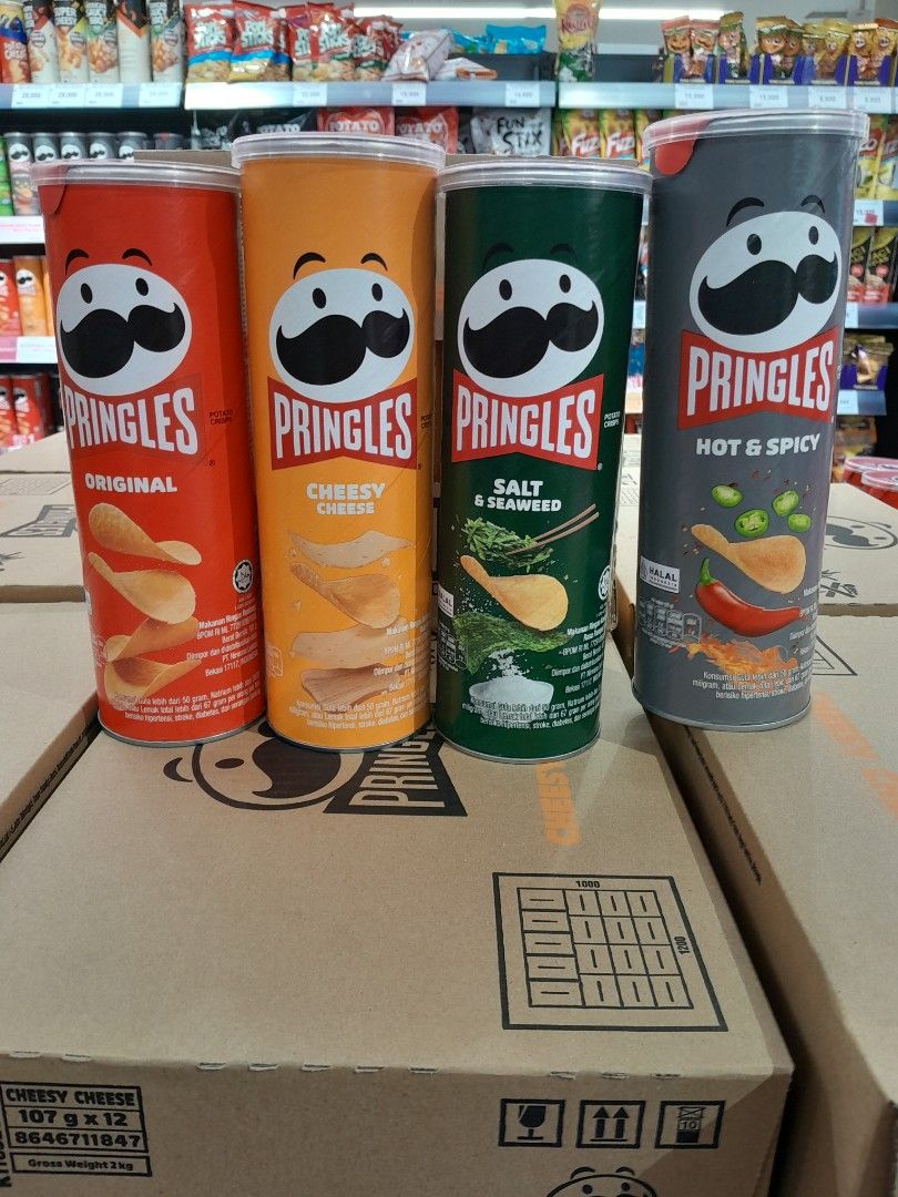 SNACK PRINGLES 102G VARIAN RASA SEPERTI DI GAMBAR, Makanan & Minuman ...