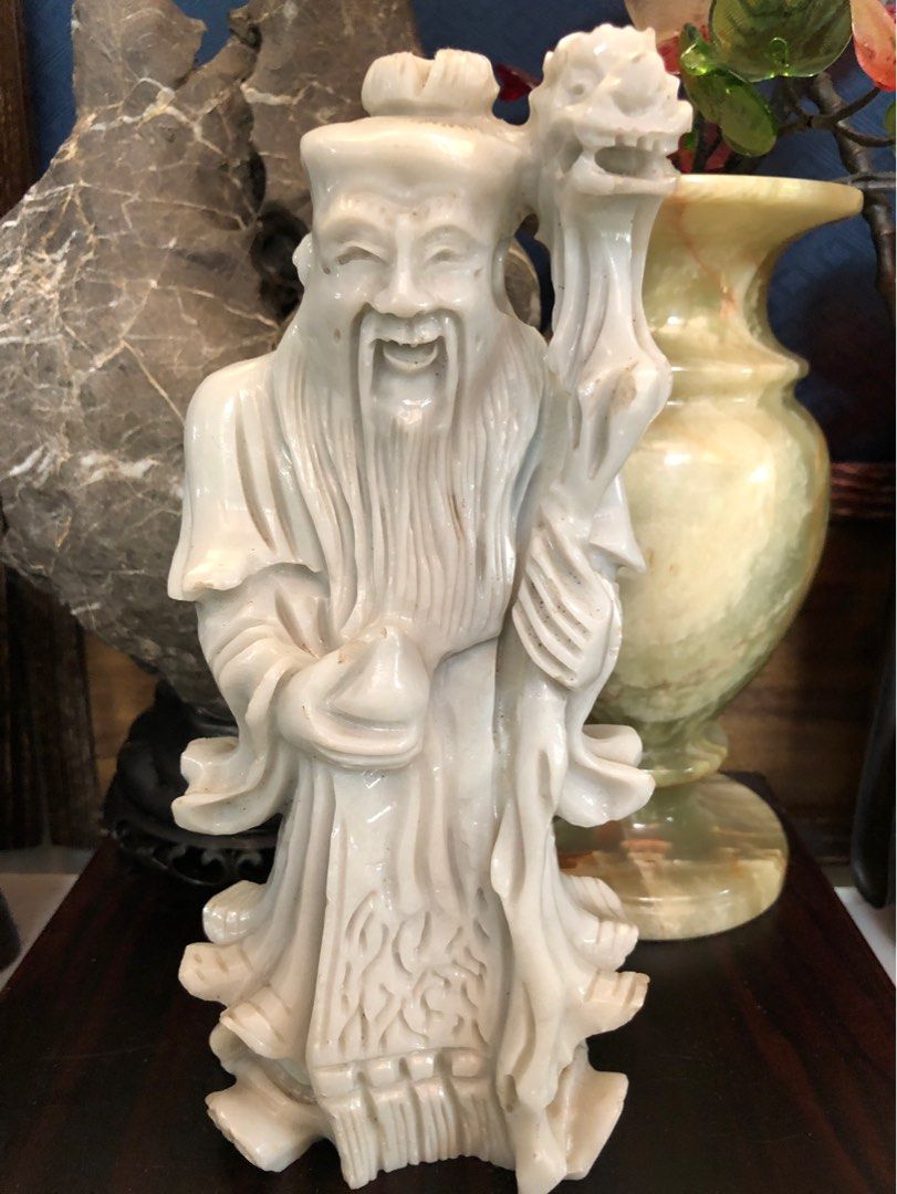 SOAPSTONE CARVING (Category: Vintage Collectibles) located in Davao. Submitted by antiquesandvintagestuffsPH (Listing ID 1256381076, Image 2). Description: Both 9” H Take all.