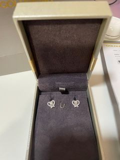 Solitare diamond earring