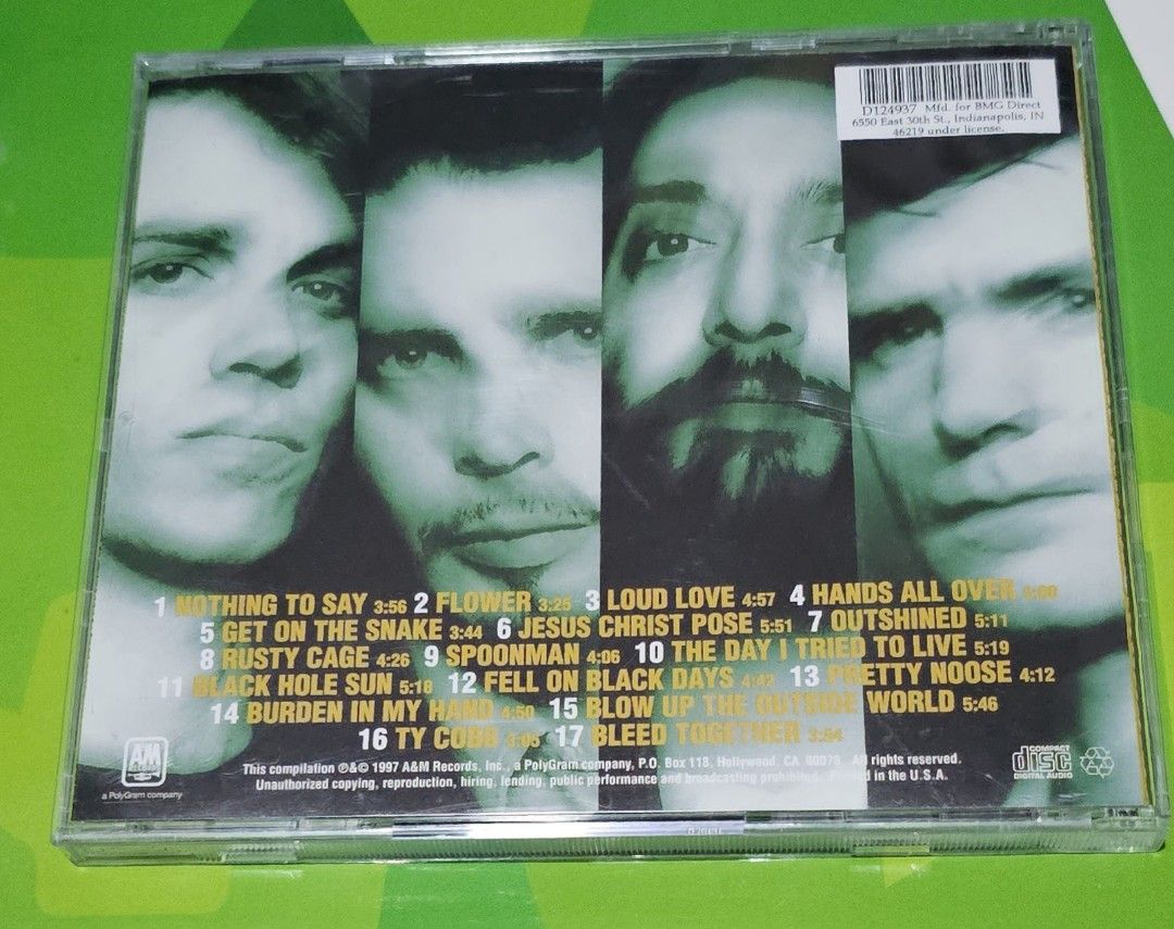 Soundgarden - A Sides - CD Mint (Category: CDs & DVDs) located in Quezon City. Submitted by serefrenpaz (Listing ID 1256393505, Image 2). Description: Good Day Buyers. Here are the payment options GCash - 09164862096 Bank Deposit - BPI, BDO, Unionbank, Landbank Palawan, Cebuana Meet Up - McDo Kamias, Jolibee Anonas Kamias Intersection or KFC Anonas Delivery Options JRS - +120 Pesos shipping cost for JRS within Metro Manila, +140 to 180 Pesos for 