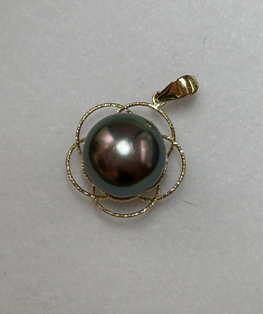 Special price for Tahitian peacock green pearl pendant Women s