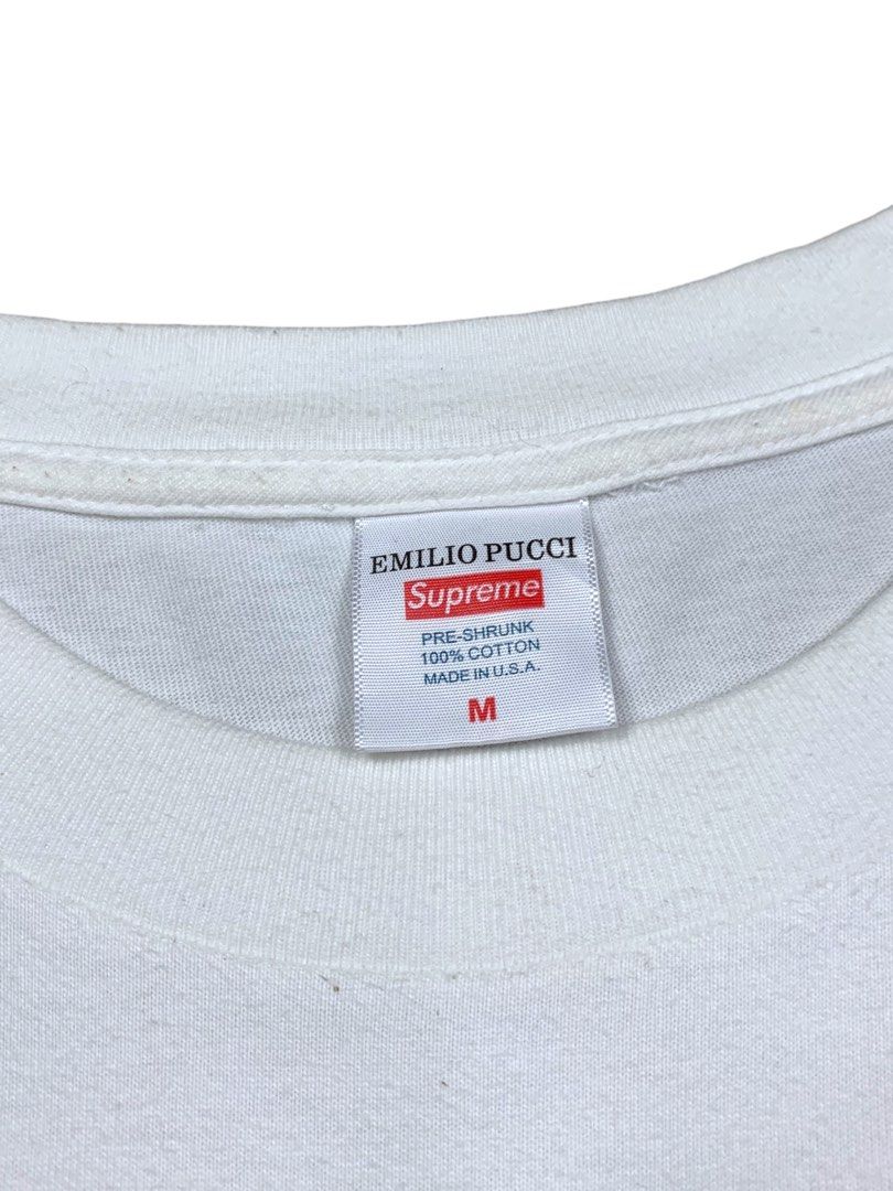 EMILIO PUCCI X SUPREME BOX LOGO TEE WHITE BLACK SS21 - HealthdesignShops