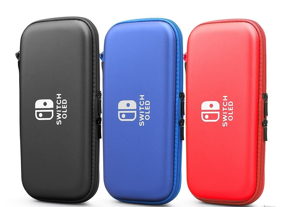 Switch Case OLED Nintendo (Category: Cases & Covers) located in Singapore. Submitted by ascent_mart (Listing ID 1256415607, Image 1). Description: 1. Product features: *The product is suitable for switch Lite game console, it is impossible to install charger and other large accessories. *The brand-new color storage bag is made of PU material, with delicate handle and EVA lining *Eye catching logo, simple solid color design, chain bright color *Sm