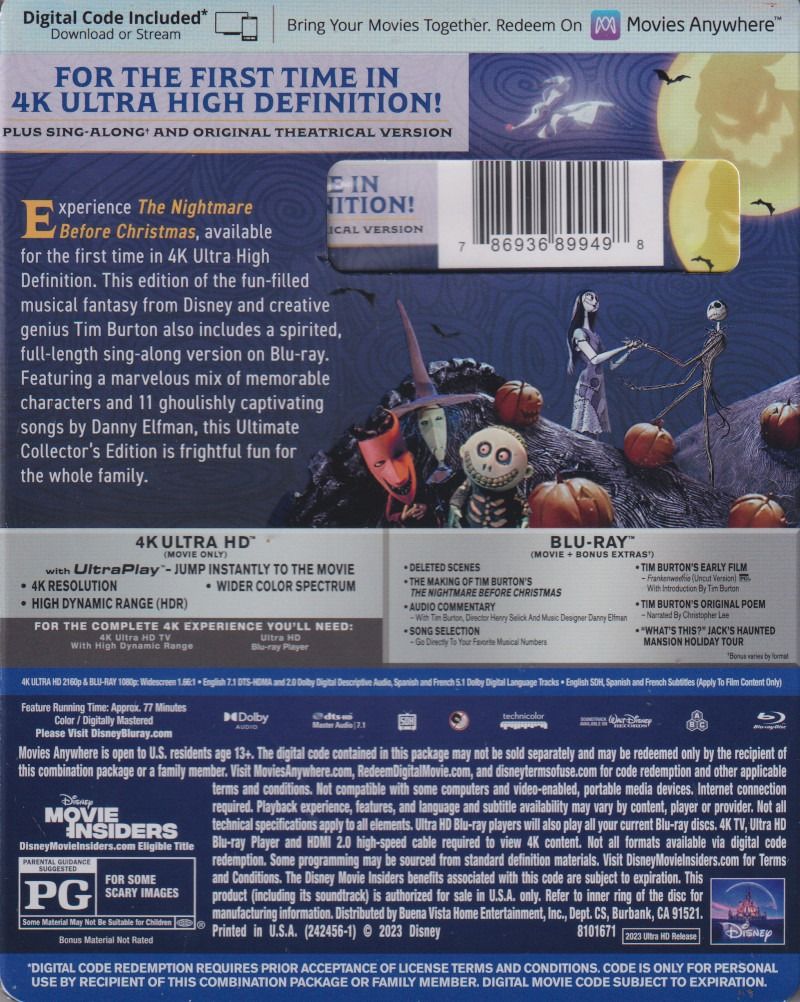 The Nightmare Before Christmas Ultimate Collector's Edition 4K