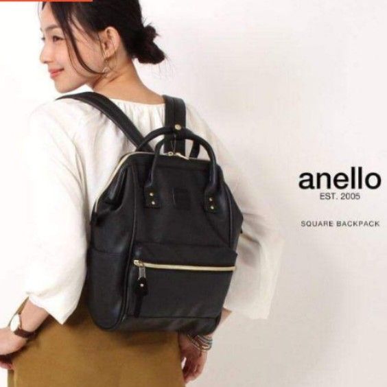 Anello black discount leather bag