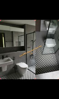 Toilet Tiles Works+Hack Works+Shower Screen +Plumbing Works Completed!!!