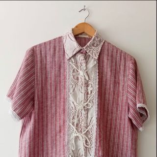 Tokodidiyo - lace red shirt