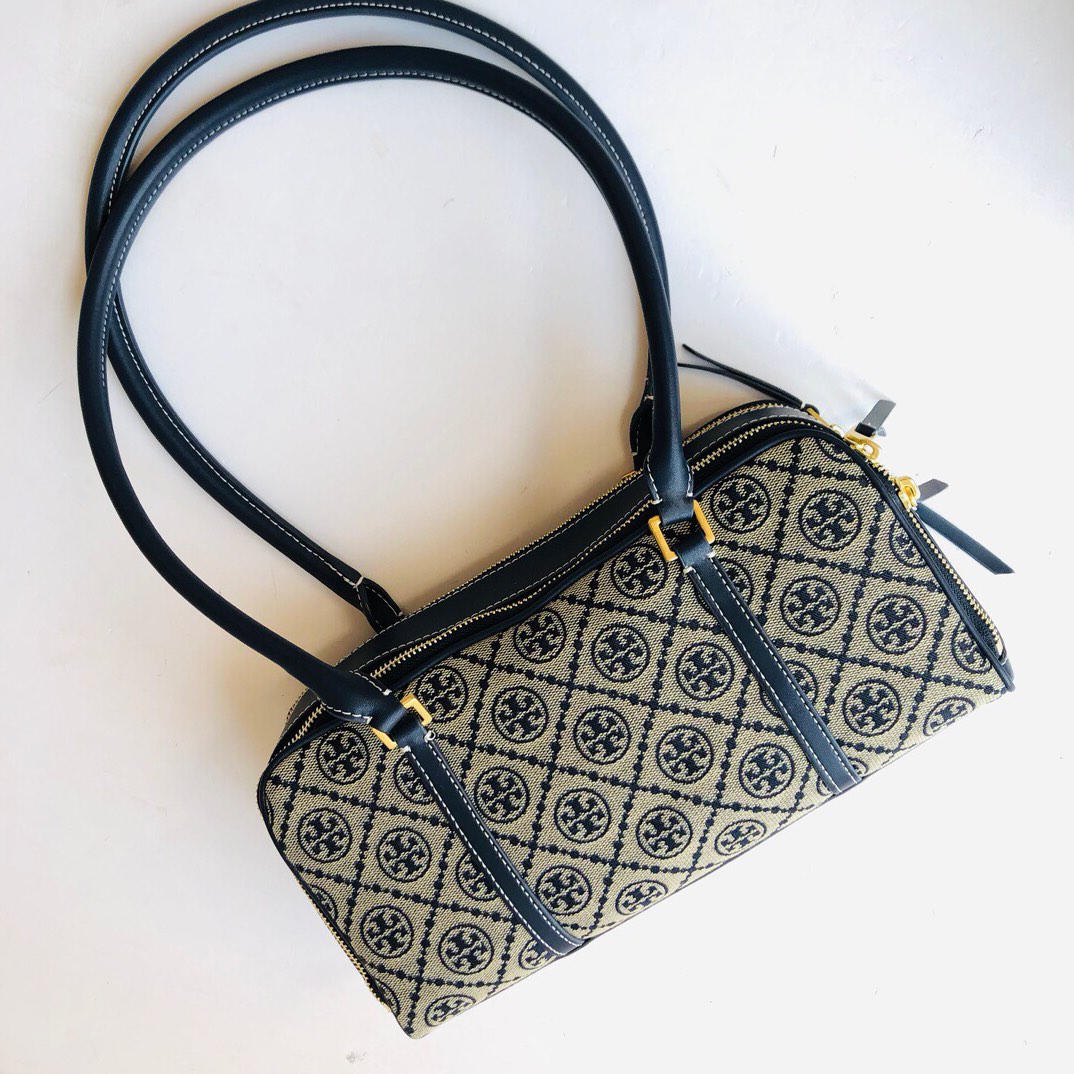 Tory Burch T Monogram Jacquard Barrel Shoulder Bag, Women's Fashion, Bags &  Wallets, Shoulder Bags on Carousell