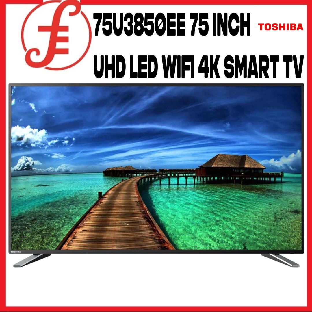 Toshiba 75U3850EE 75 Inch UHD LED WIFI 4K SMART TV, TV & Home ...