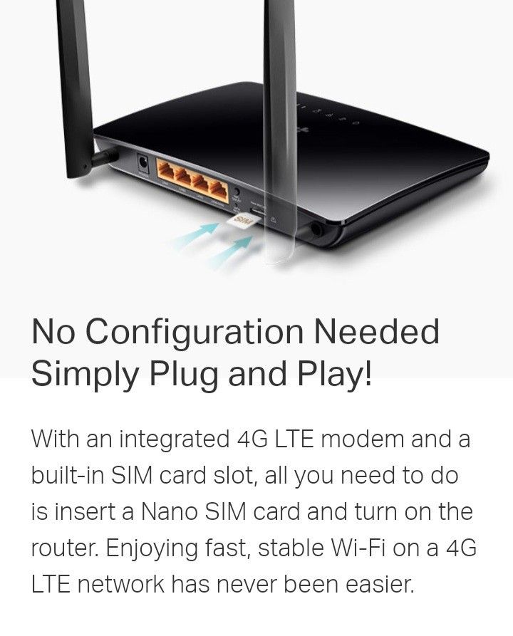 TP-Link TL-MR150 4G LTE 300Mbps WiFi Router, Computers & Tech, Parts ...