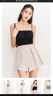 TSS Stevens Highwaist Shorts In Light Grey