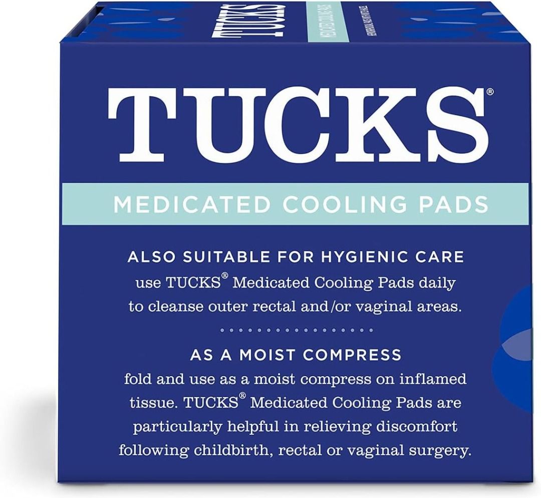 TUCKS Medicated Cooling Pads Hemorrhoid Pads with Witch Hazel 100 Count