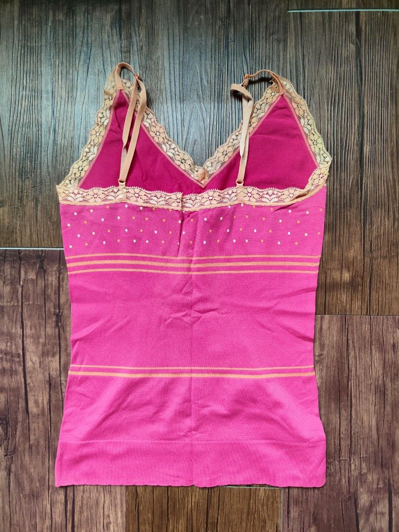 Turkish sexy and cute pink yellow adjustable spaghetti straps top Women s Fashion Tops Sleeveless on Carousell