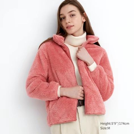 Uniqlo Fluffy Yarn Fleece Uniqlo Blush Pink Fluffy Teddy Bear