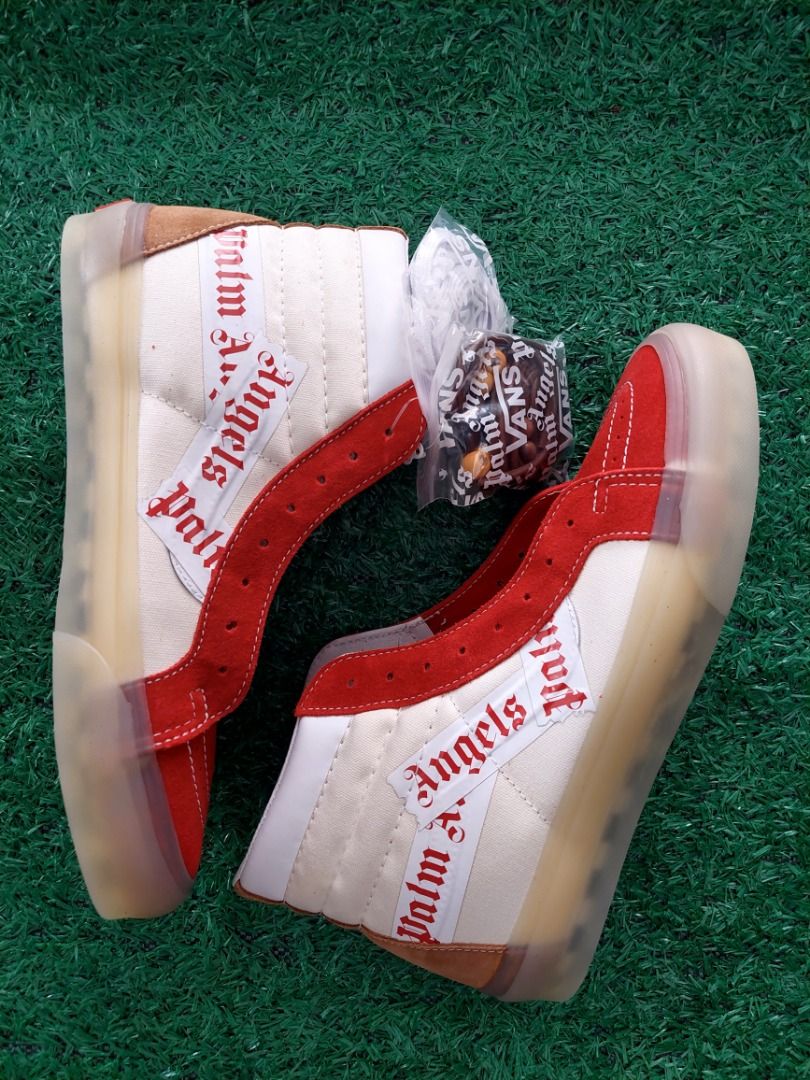 US10 NEGOTIABLE VANS PALM ANGELS X SK8 HI VLT LX CHILI PEPPER