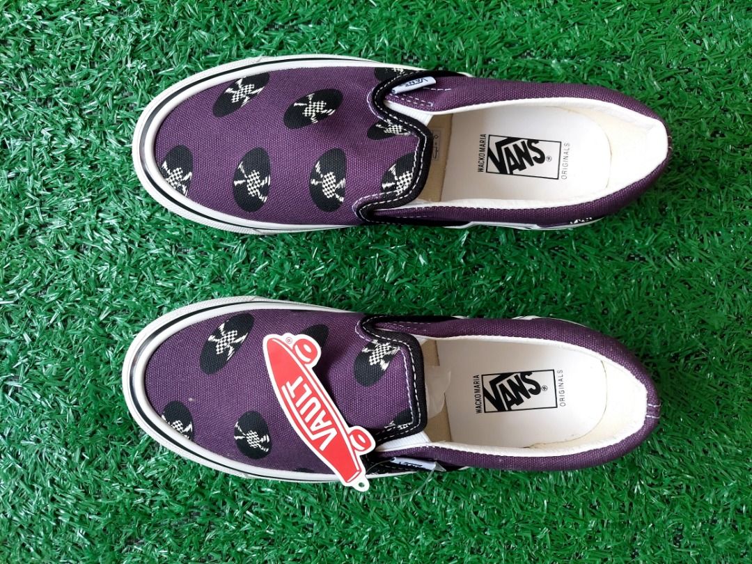US5 Vanx x Wacko Maria Purple Records Classic Slip On Men s