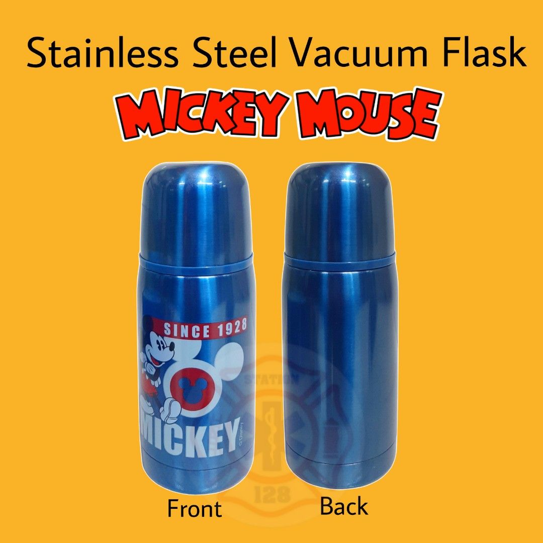 Vacuum Flask Stainless Steel 270ml Mickey Mouse (Category: Coffee & Tea Tableware) located in Quezon City. Submitted by artegiftshop (Listing ID 1256300127, Image 2). Description: Vacuum Flask Stainless Steel 270ml Mickey Mouse Description: Vacuum Flask 270ml Mickey Mouse Features: Thermos bottle ideal for school,office and outdoor activities. Thermos vacuum flask insulation - maximum thermal insulation. Thermos bottle body made of durable stainl