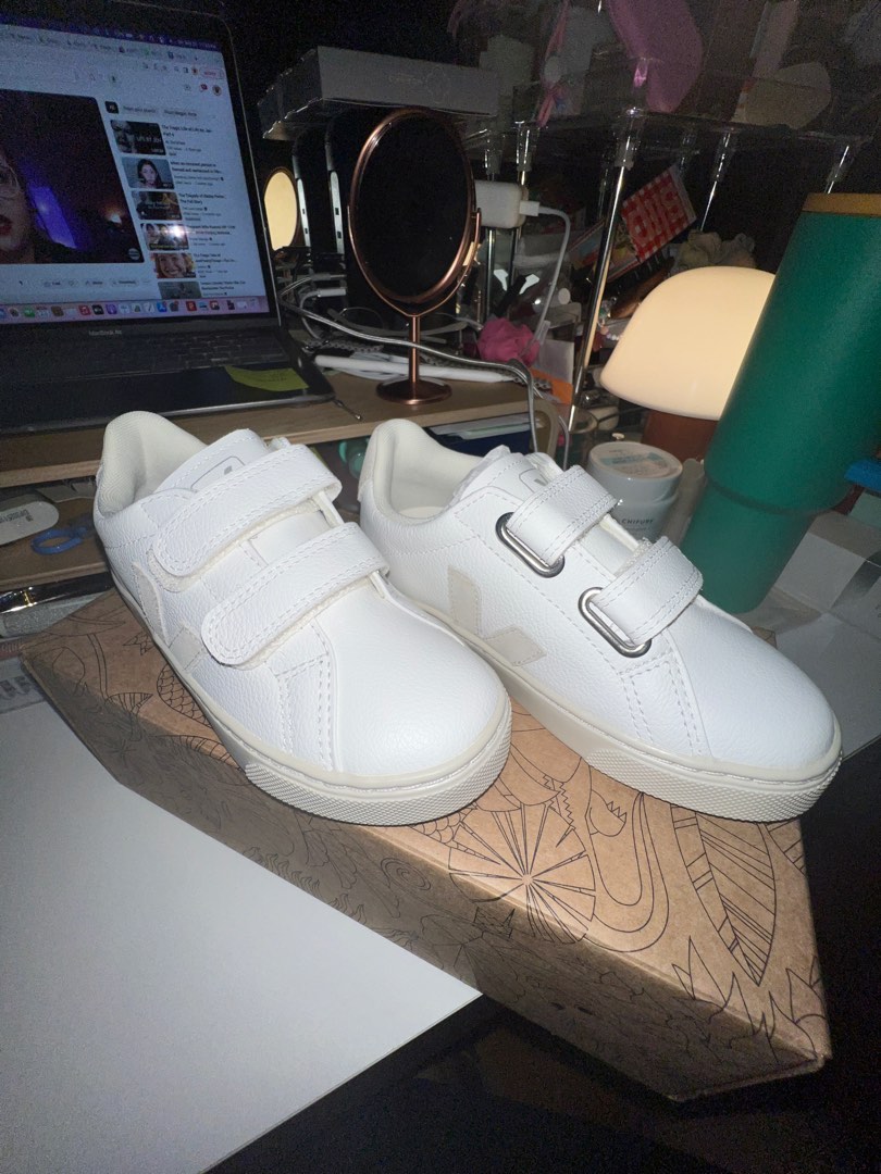 Small Esplar Chromefree Leather - White Black