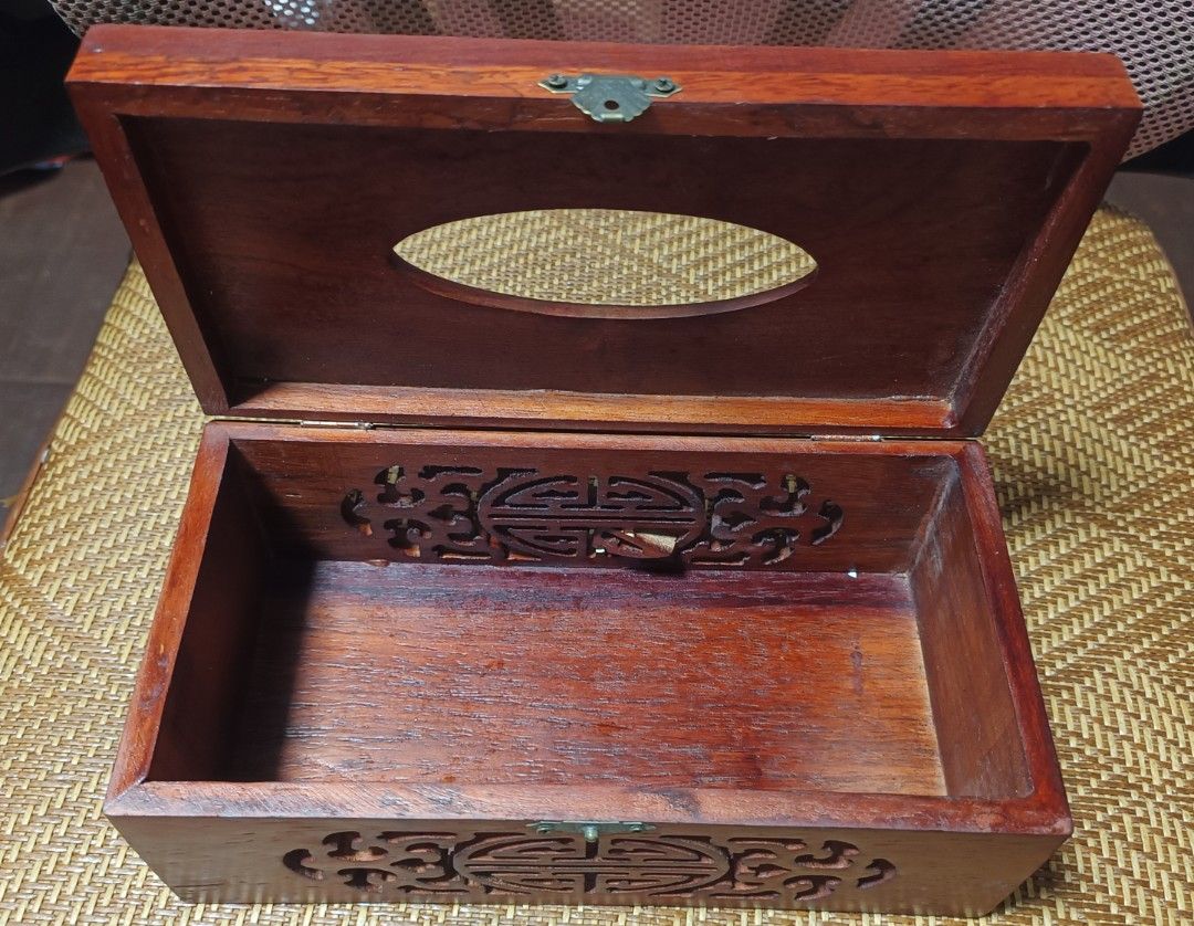 Vietnamese rosewood tissue box, Furniture & Home Living, Bedding ...