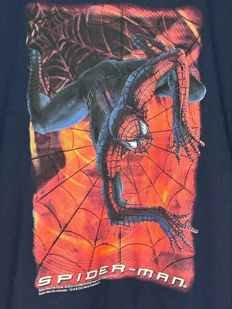 Sweat à Capuche Spider-Man Vintage 2002 - Broderie Marvel Comics - Taille S Rouge - Garçon