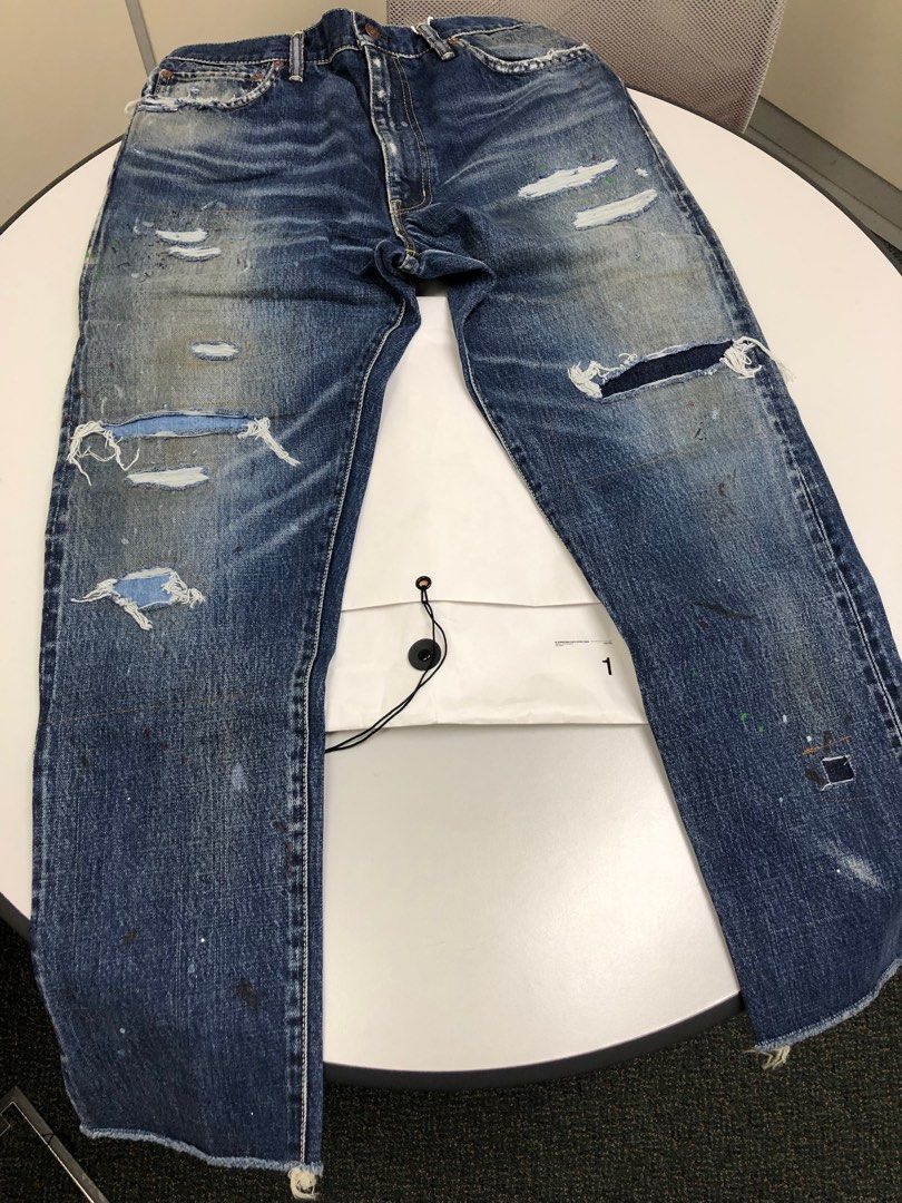 Visvim journeyman pants tacked crash, 男裝, 褲＆半截裙, 牛仔褲 