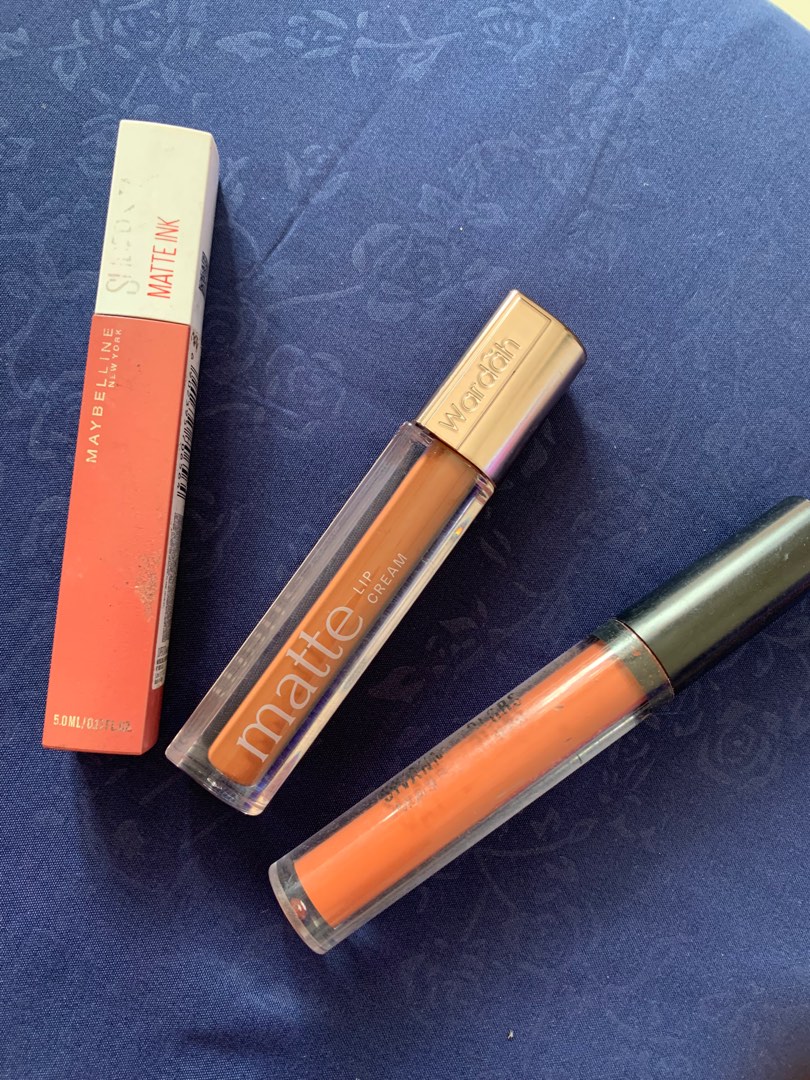 Wardah Lip Matte & Maybelline + bonus sivana, Kesehatan & Kecantikan