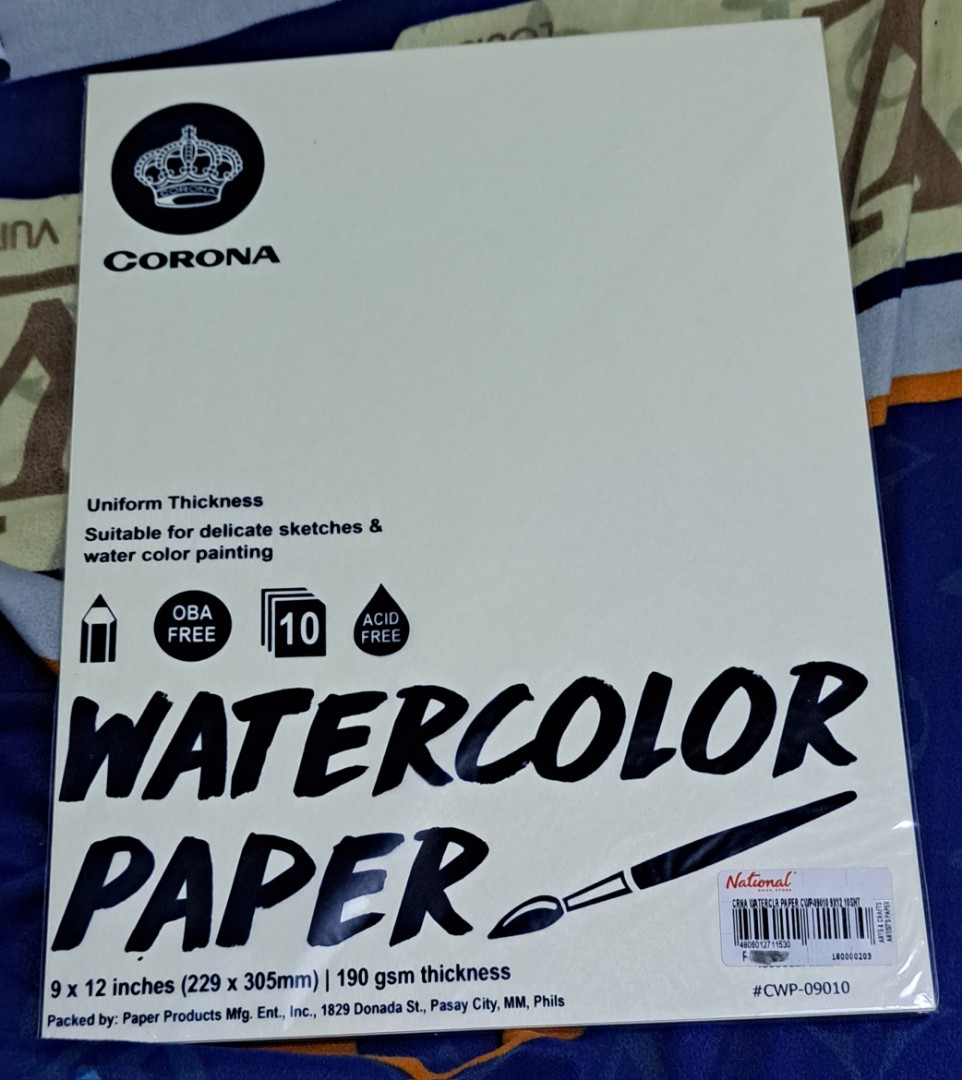 Corona Watercolor Paper 9x12