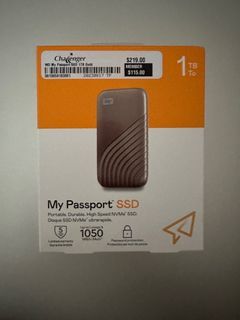 WD 1TB My Passport USB 3.1 Type-C External WDBK3E0010PSL-WESN
